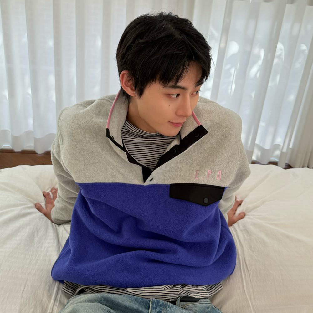아모우 폴라 플리스 아노락 블루(AMOU Polar Fleece Anorak Blue) - 5