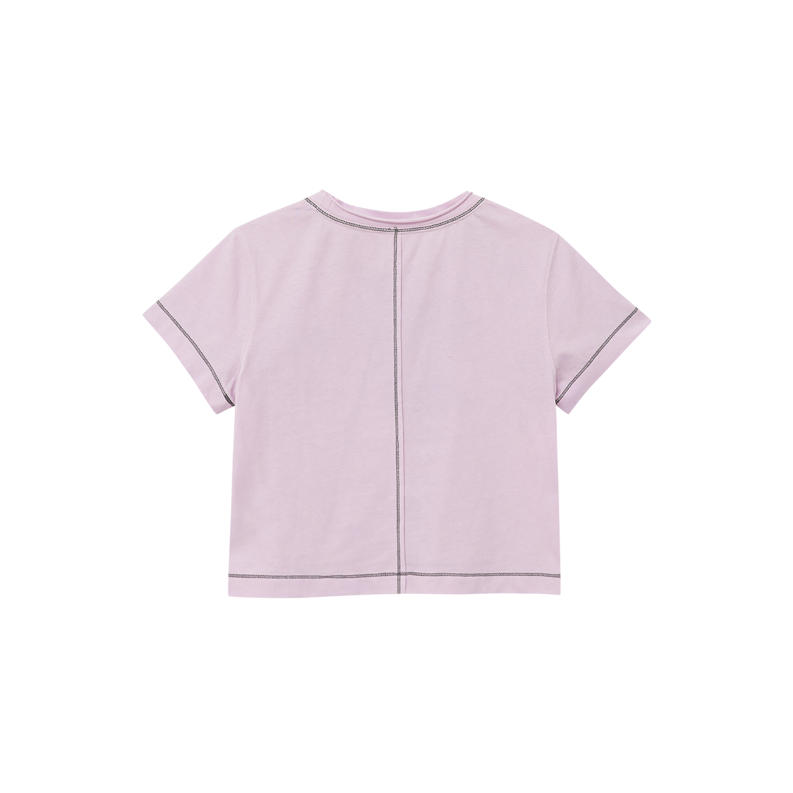 제뉴즈 스티치 라이너 언발런스 티셔츠 - 바이올렛(Znuz Stitch Liner Unbalance T-Shirt - Violet) - 2
