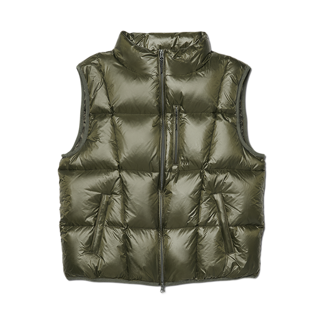노매뉴얼 에센셜 다운 베스트 글로시 올리브(NOMANUAL Essential Down Vest Glossy Olive) - 1