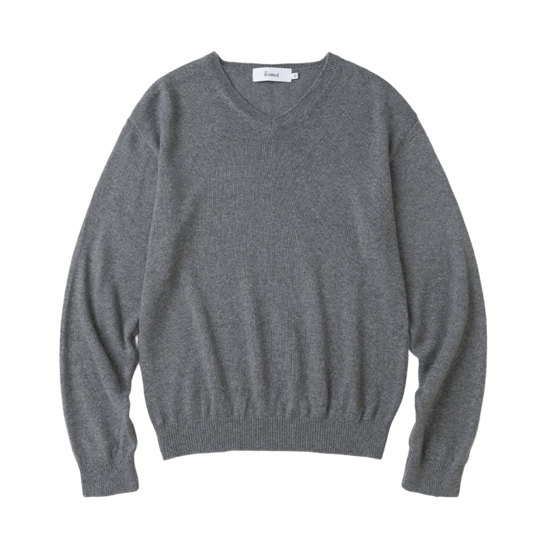 니티드 이지 캐시미어 브이넥 니트 그레이(Knitted Easy Cashmere V Neck Knit GREY)