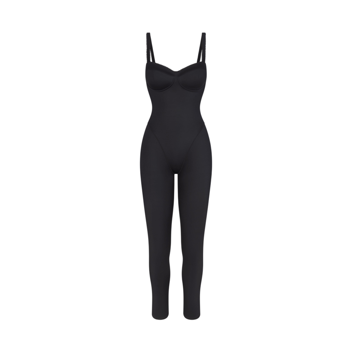 IV6687-054 (W) NikeSKIMS Satin Shine Paneled 26" One Piece Obsidian