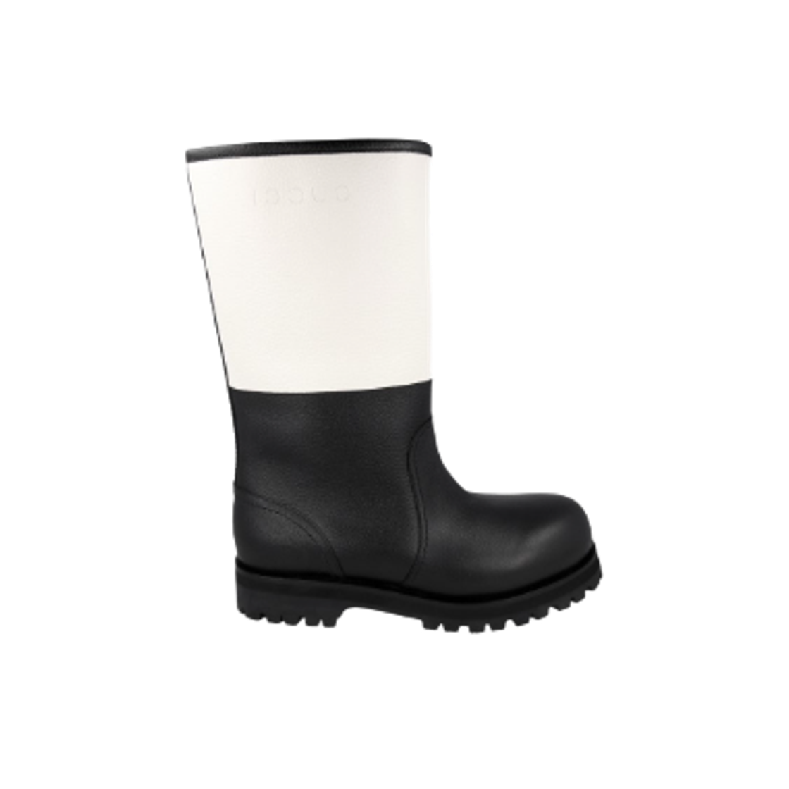 777797-AAC23-1000 Gucci Grisou Leather Boots White Black