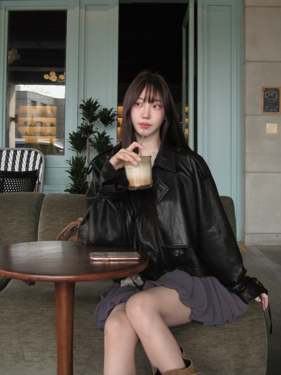 모이페어 레더 스트랩 트렌치 자켓 블랙(MOIFAIRE Leather Strap Trench jacket Black) - 4