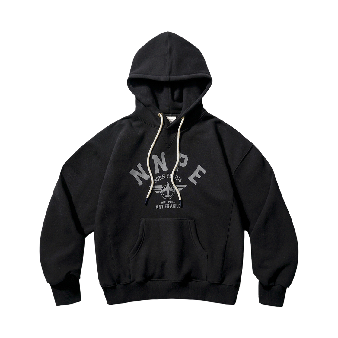 BJHD4538_Black_292 PERSTEP Born Flying Hoodie Black BJHD4538