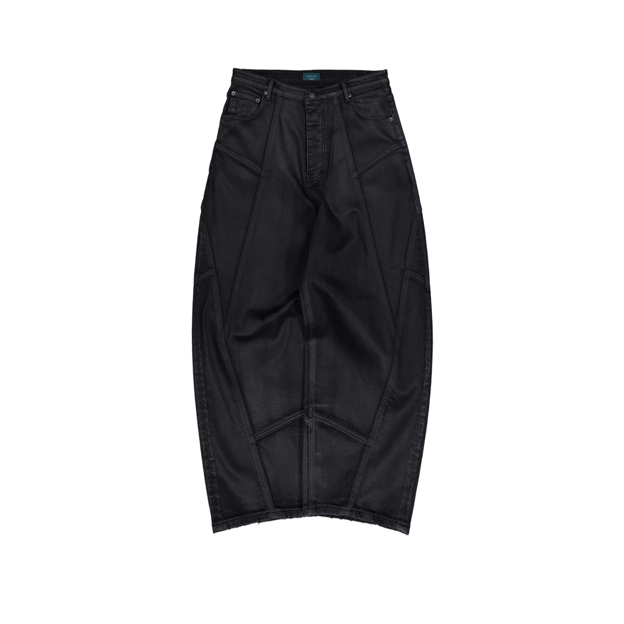 언더마이카 크로스 패널 코티드 배기 진 카본 블랙(Undermycar Cross Panel Coated Baggy Jeans Carbon Black) - 2