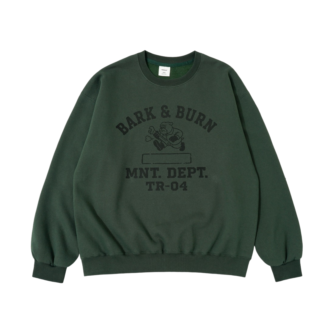 JUMT4722_darkgreen_29 PERSTEP Bark&burn Sweatshirt Darkgreen JUMT4722