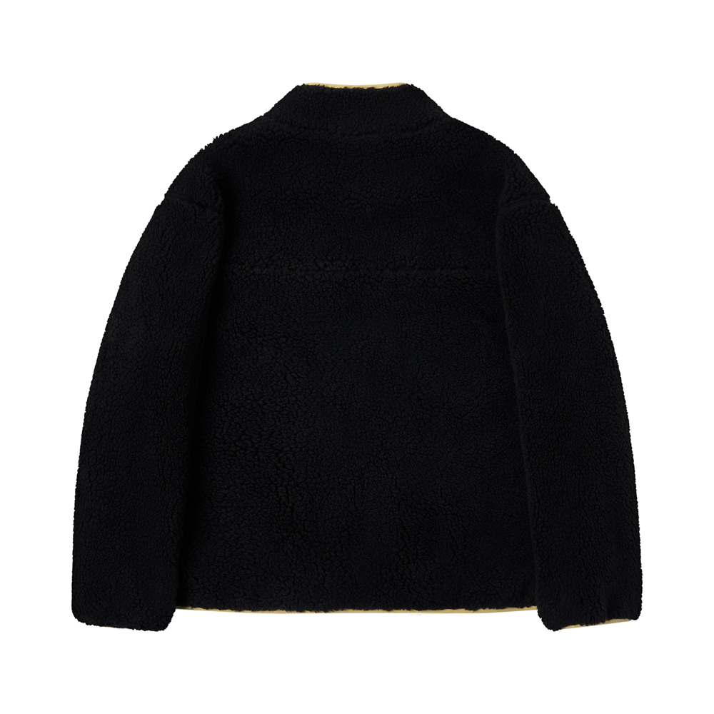 아모우 셰르파 플리스 집업 블랙(AMOU Sherpa Fleece Zip-Up Black) - 2