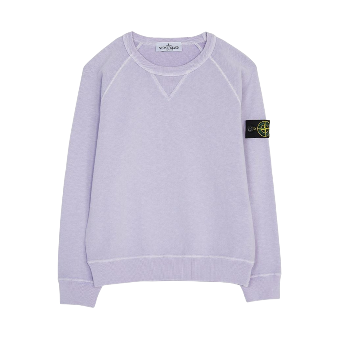 781660141-V0188 (Kids) Stone Island 60141 Crewneck Cotton Sweatshirt Lilac - 23SS