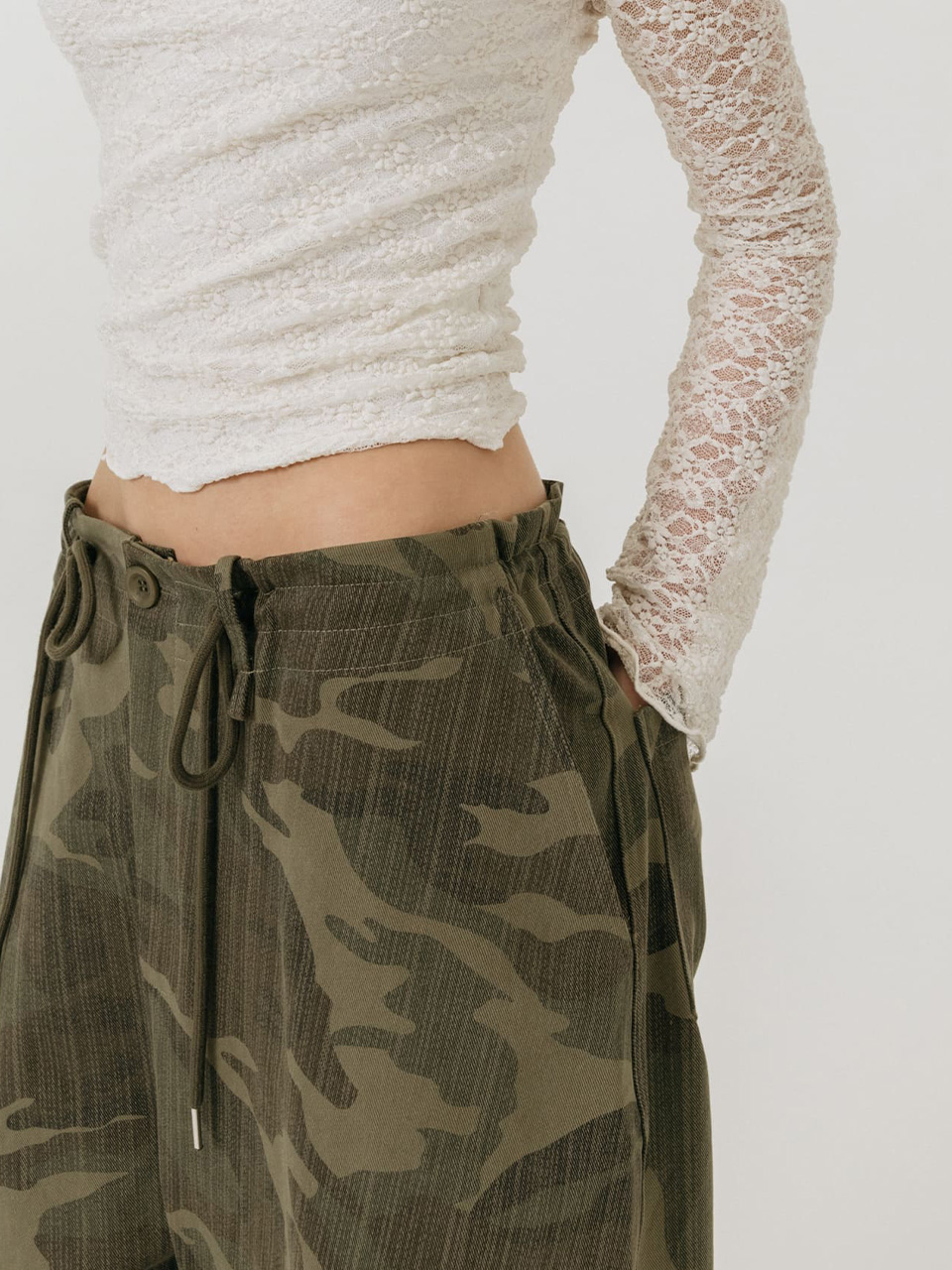 모이페어 빈티지 와이드 팬츠 레오파드 카모(MOIFAIRE Vintage Wide Pants Leopard Camo) - 6