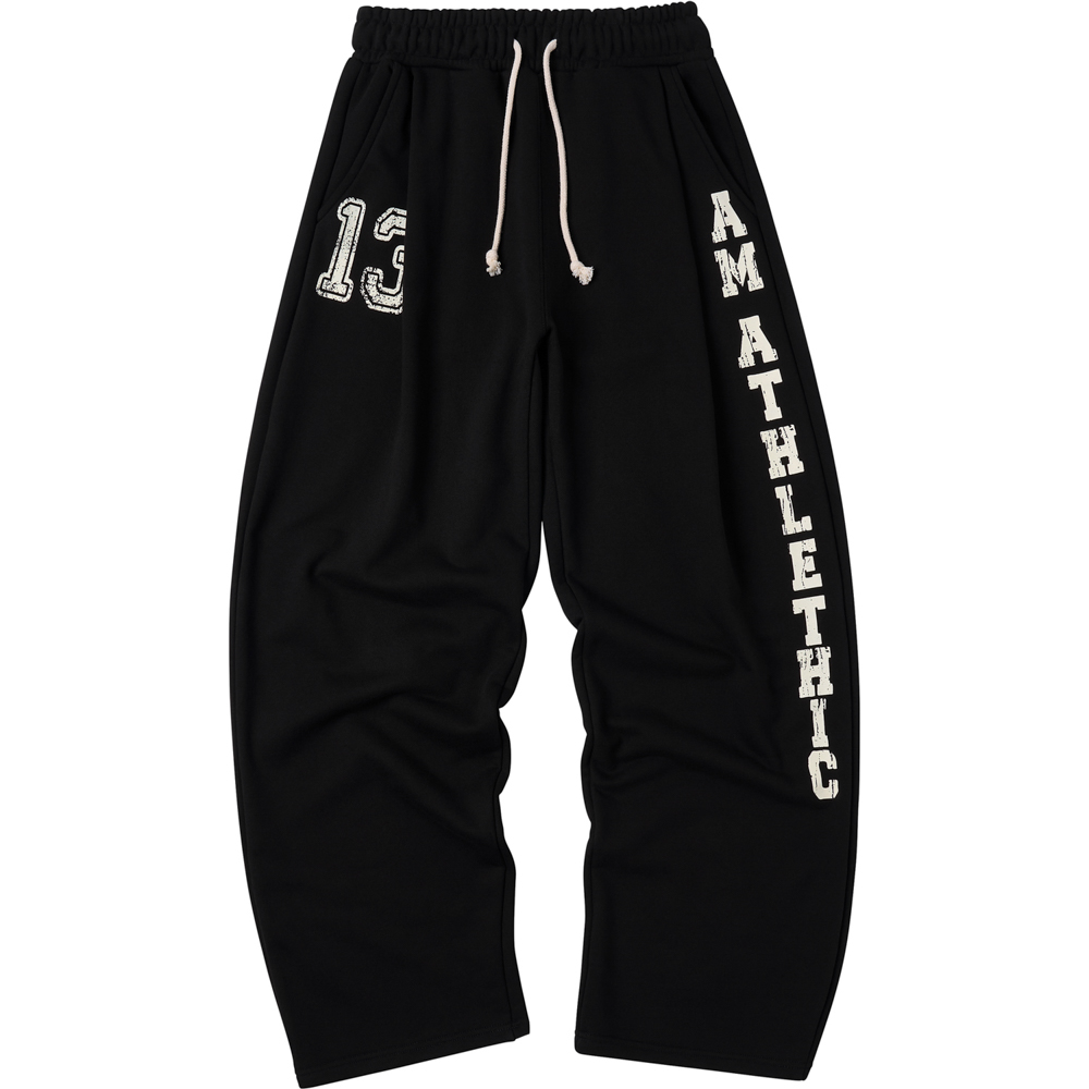 아모우 애슬레틱 원 턱 스웨트팬츠 블랙(AMOU ATHLETHIC One Tuck Sweat pants Black) - 2