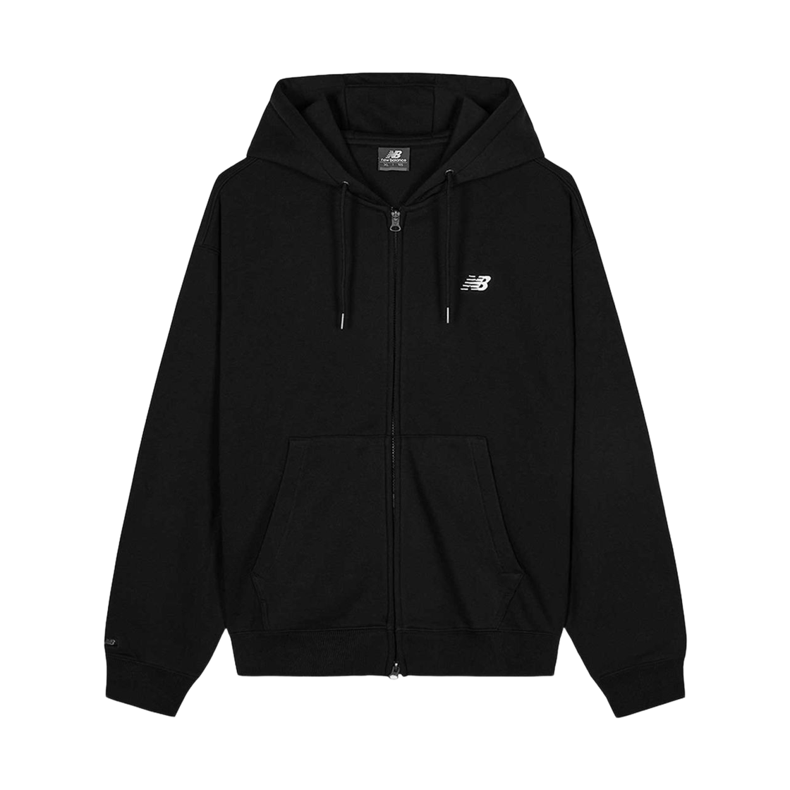 NBMDF41003-19 New Balance Essentials Classic Fleece Zip Up Hoodie Black