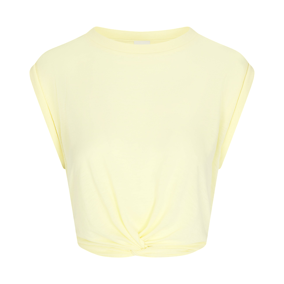 IV6645-746 (W) NikeSKIMS Performance Cotton Blend Crop Twist Tank Bicycle Yellow