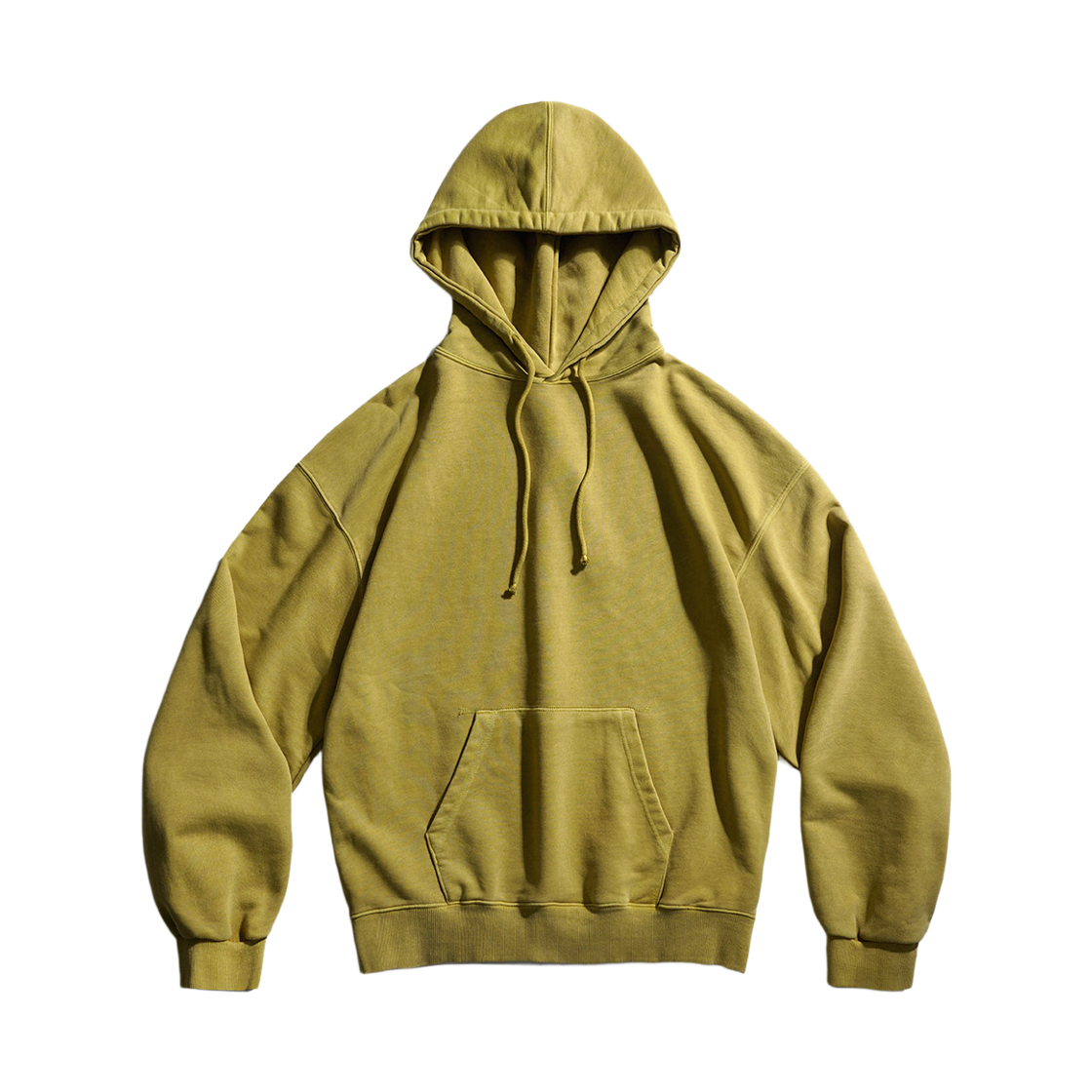 SMHD4585_Mossyellow_291 PERSTEP Grain Pigment Wide Hoodie Mossyellow SMHD4585
