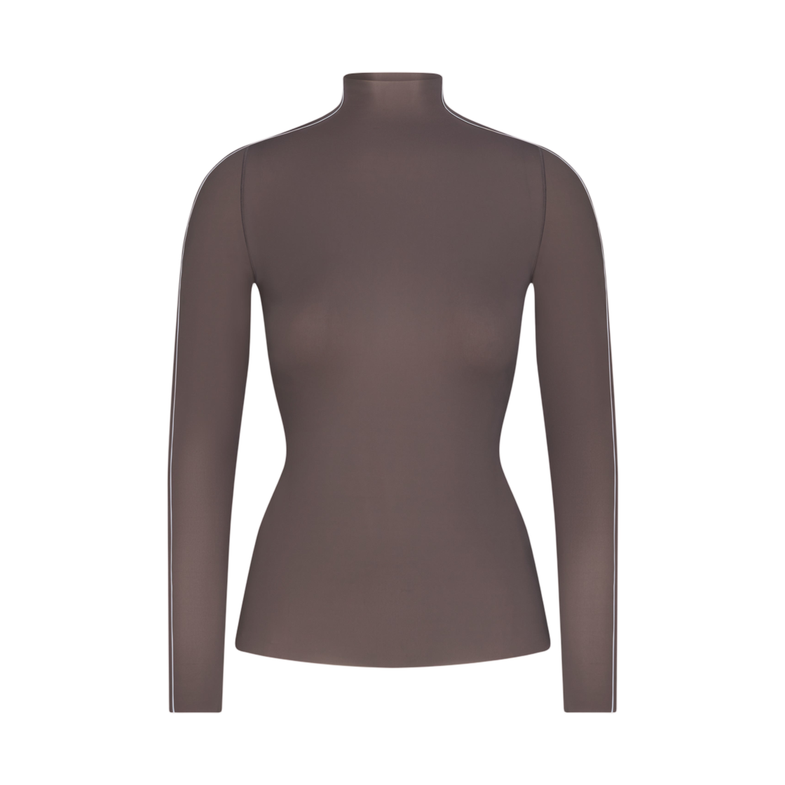 IZ6616-080 (W) NikeSKIMS Weightless Layers Mock Neck Long Sleeve Top Boulder