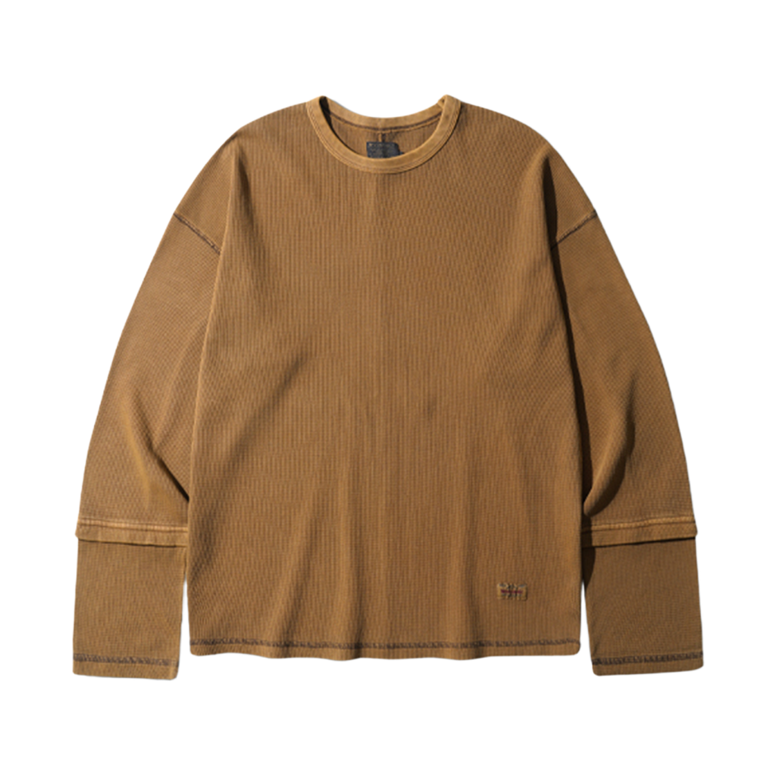 JJLT7849_mudbrown_29 WV PROJECT Welldone Waffle Longsleeve Mudbrown JJLT7849