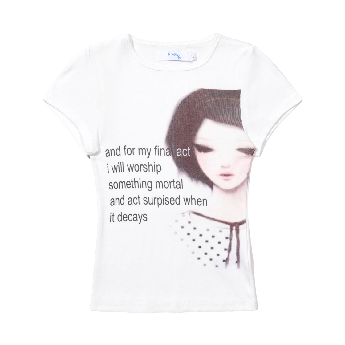 (W) 프레잉 디케이 티셔츠 화이트((W) Praying Decay T-Shirt White)