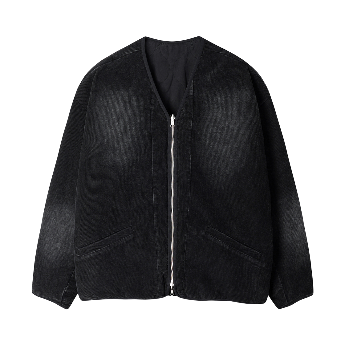 [KREAM 단독] 플레이버리즘 리버서블 코듀로이 라이너 자켓 워시드 블랙([KREAM 단독] Flavorism Reversible Corduroy Liner Jacket Faded Black)