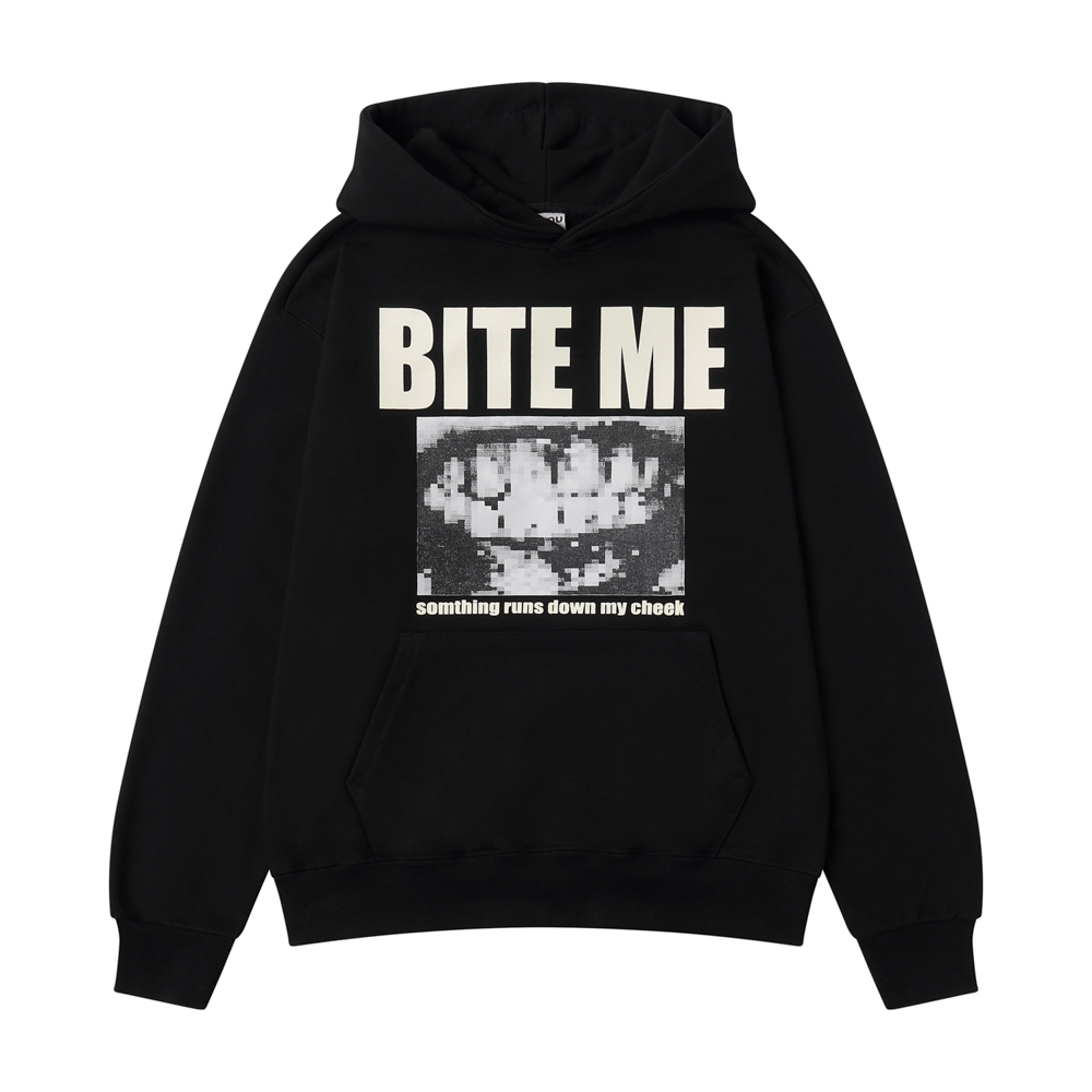 아모우 바이트 미 후디 블랙(AMOU Bite Me Hoodie Black) - 2