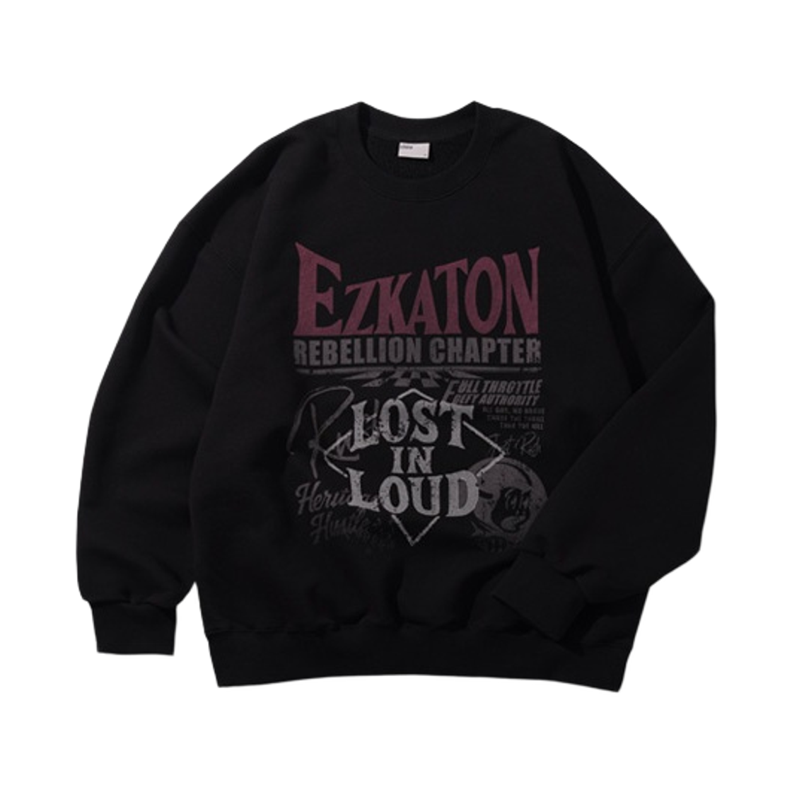 SMMT6897_black_29 EZKATON Rebchap Sweatshirts Black SMMT6897