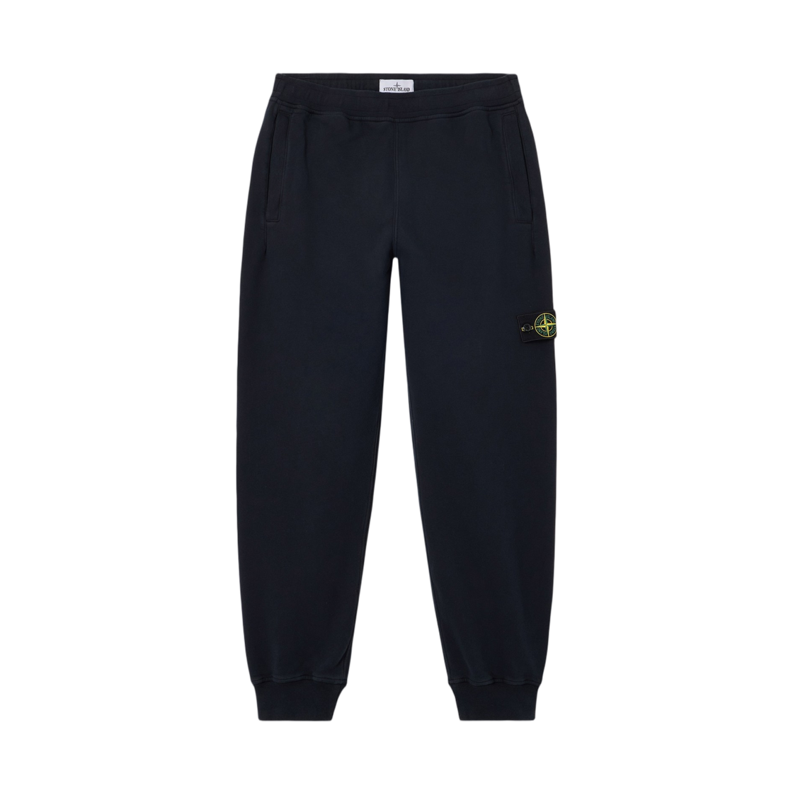 L2S1562000-12S0A20-V0020 Stone Island 6200012 Brushed Organic Cotton Fleece Regular-Fit Joggers with Ribbed Cuffs Navy Blue - 26FW