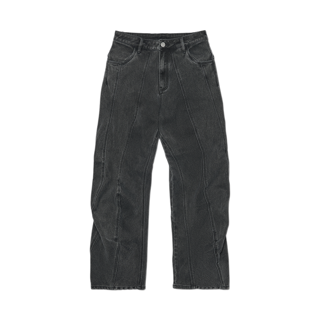 NMWF62DP07WBK NOMANUAL Twisted Denim Pants Washed Black