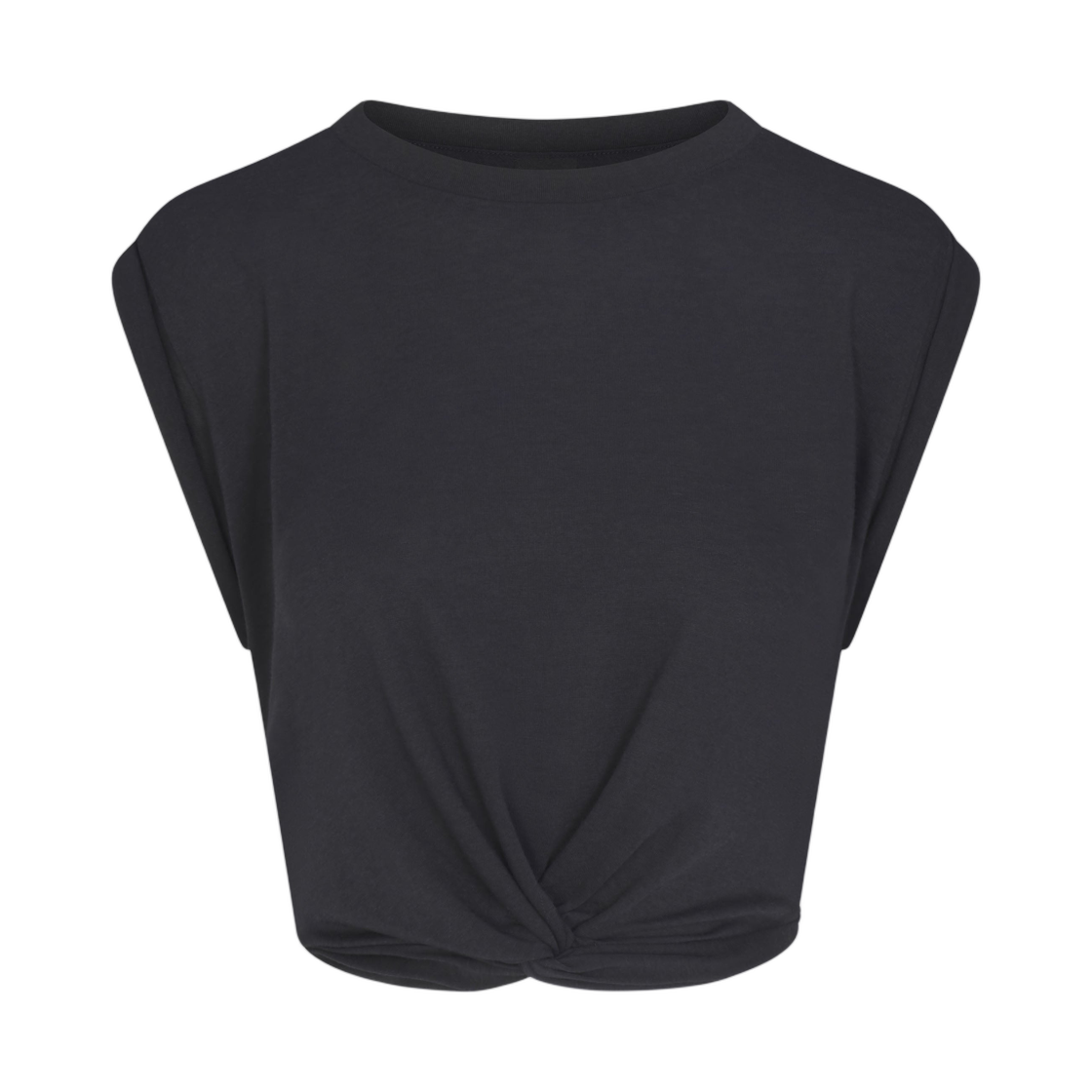 IV6645-054 (W) NikeSKIMS Performance Cotton Blend Crop Twist Tank Obsidian
