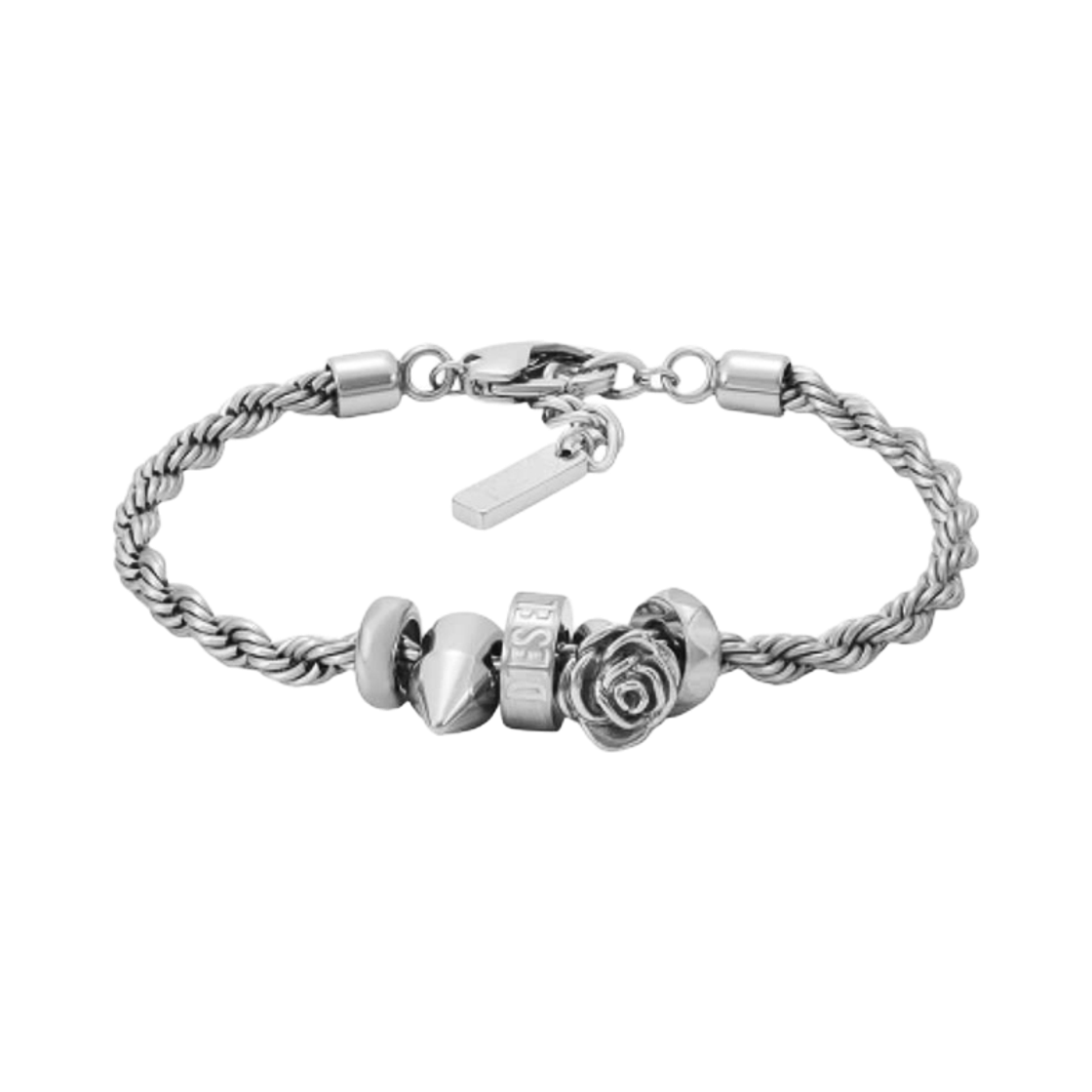 DX1622040 [20% 쿠폰] Diesel Dx1622040 Stainless Steel Charm Bracelet Silver