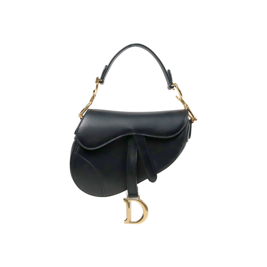 ITA9IMMUTHV6 Dior Black Leather Mini Saddle Bag