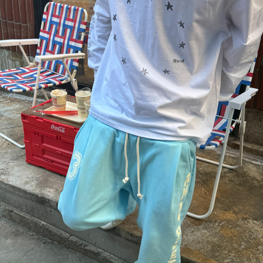 아모우 애슬레틱 원 턱 스웨트팬츠 블루(AMOU ATHLETHIC One Tuck Sweat pants Blue) - 6