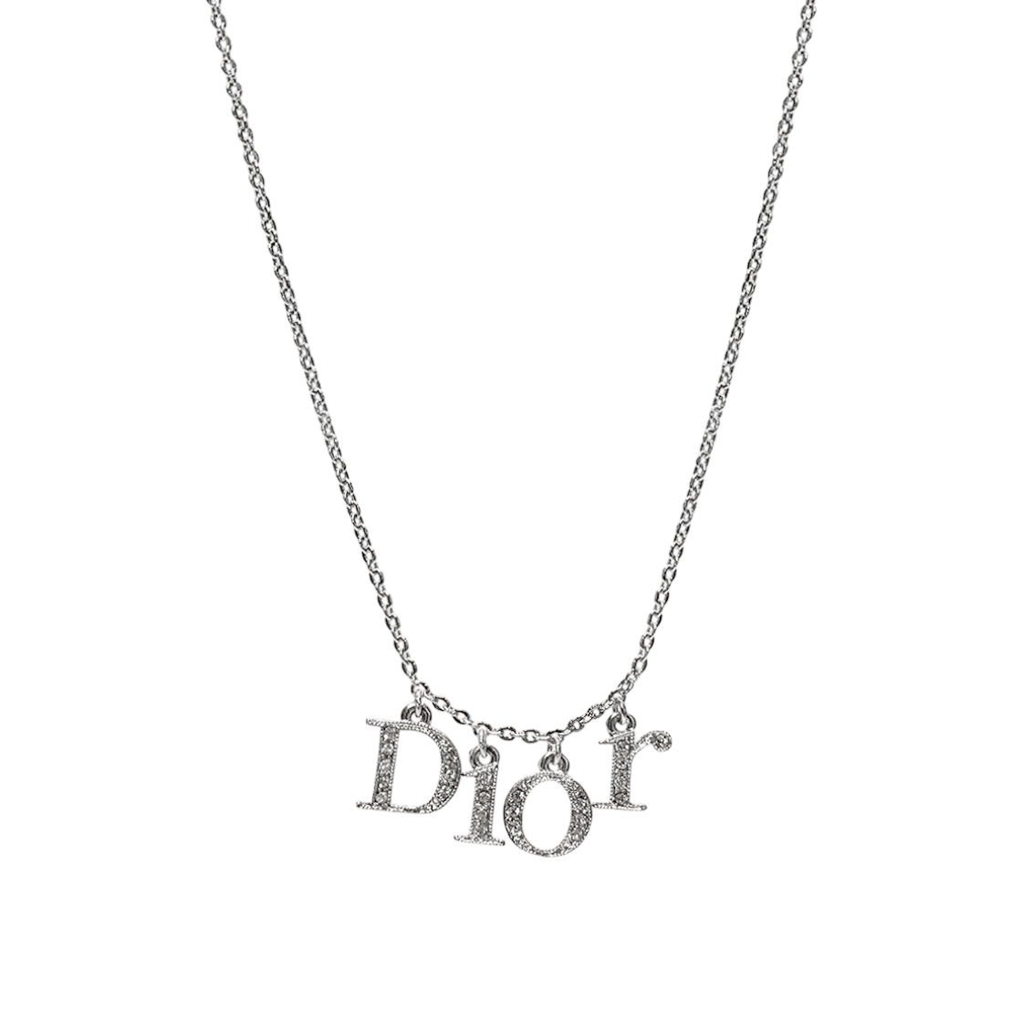 ITIHQBGRVWQW Dior Cubic Revolution Silver Necklace