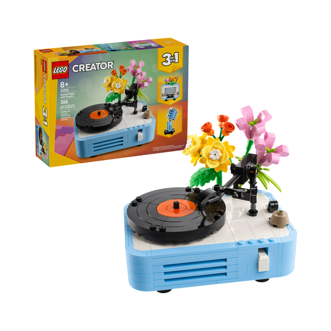 레고 크리에이터 3 in 1 레코드 플레이어와 꽃(Lego Creator 3 in 1 Record Player with Flowers) - 2
