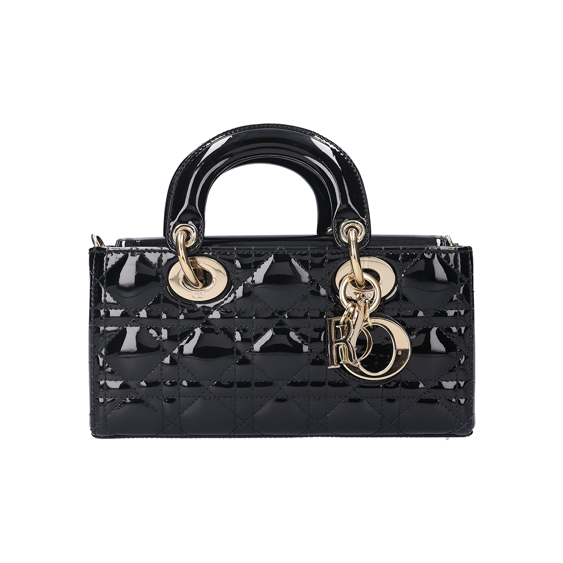 ITG3NMGIVJAP Dior Small Lady D Joy Bag Patent Cannage Calfskin Black