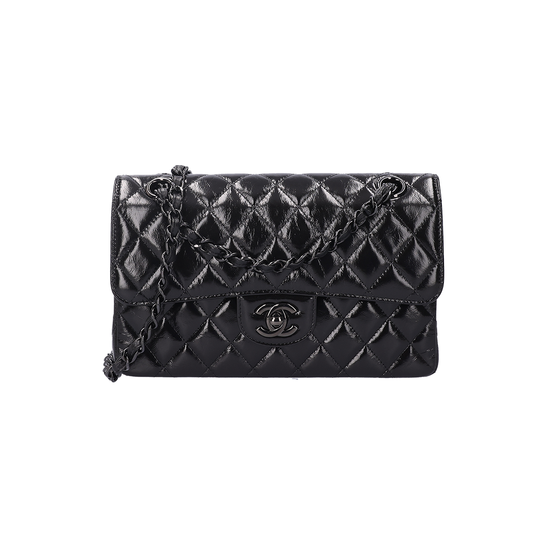 ITRMPVHBOBHL Chanel Classic Small Flap Bag Grained Calfskin Black