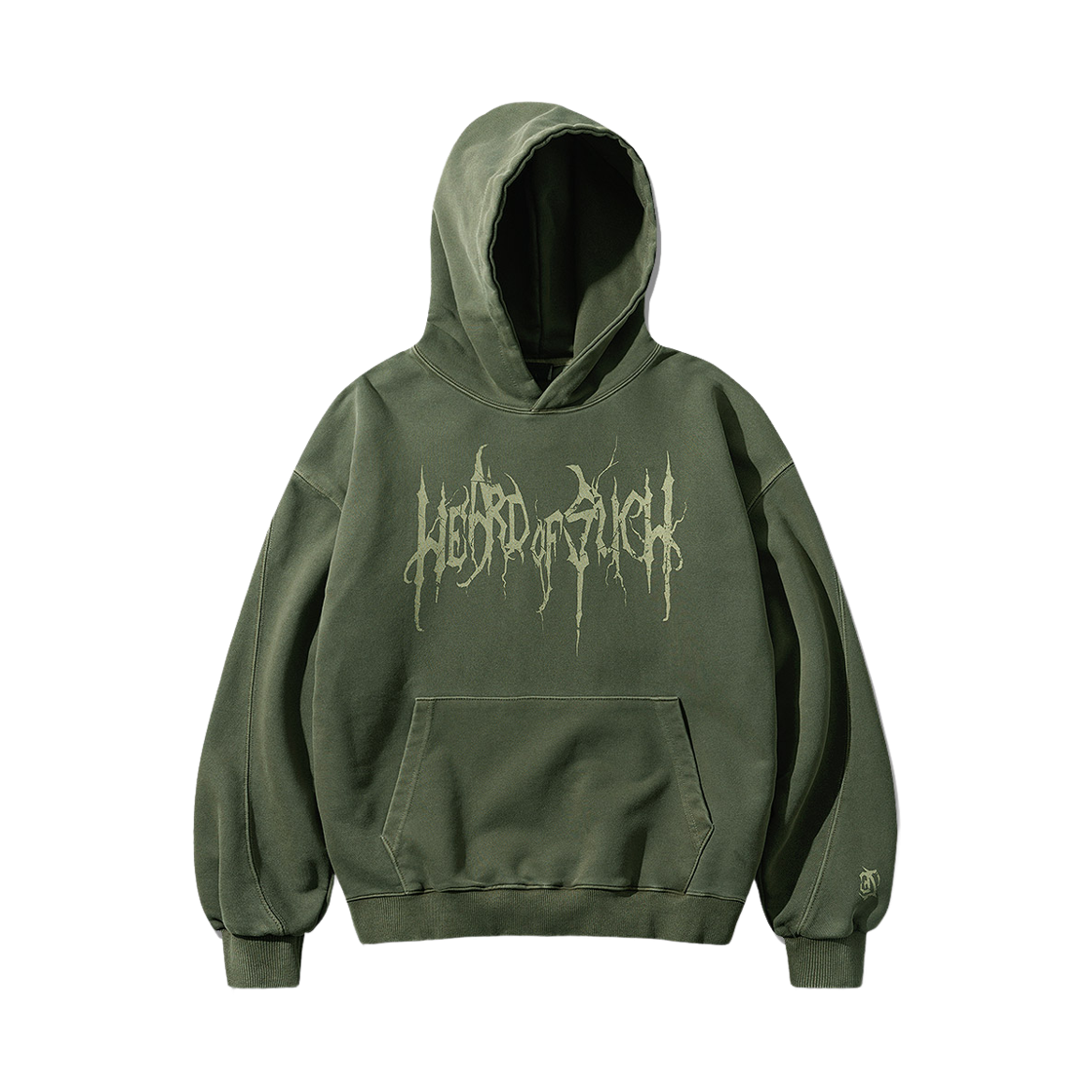 KMHD6838_Khaki_29 EZKATON Nightmare Pigment Hoodie Khaki KMHD6838
