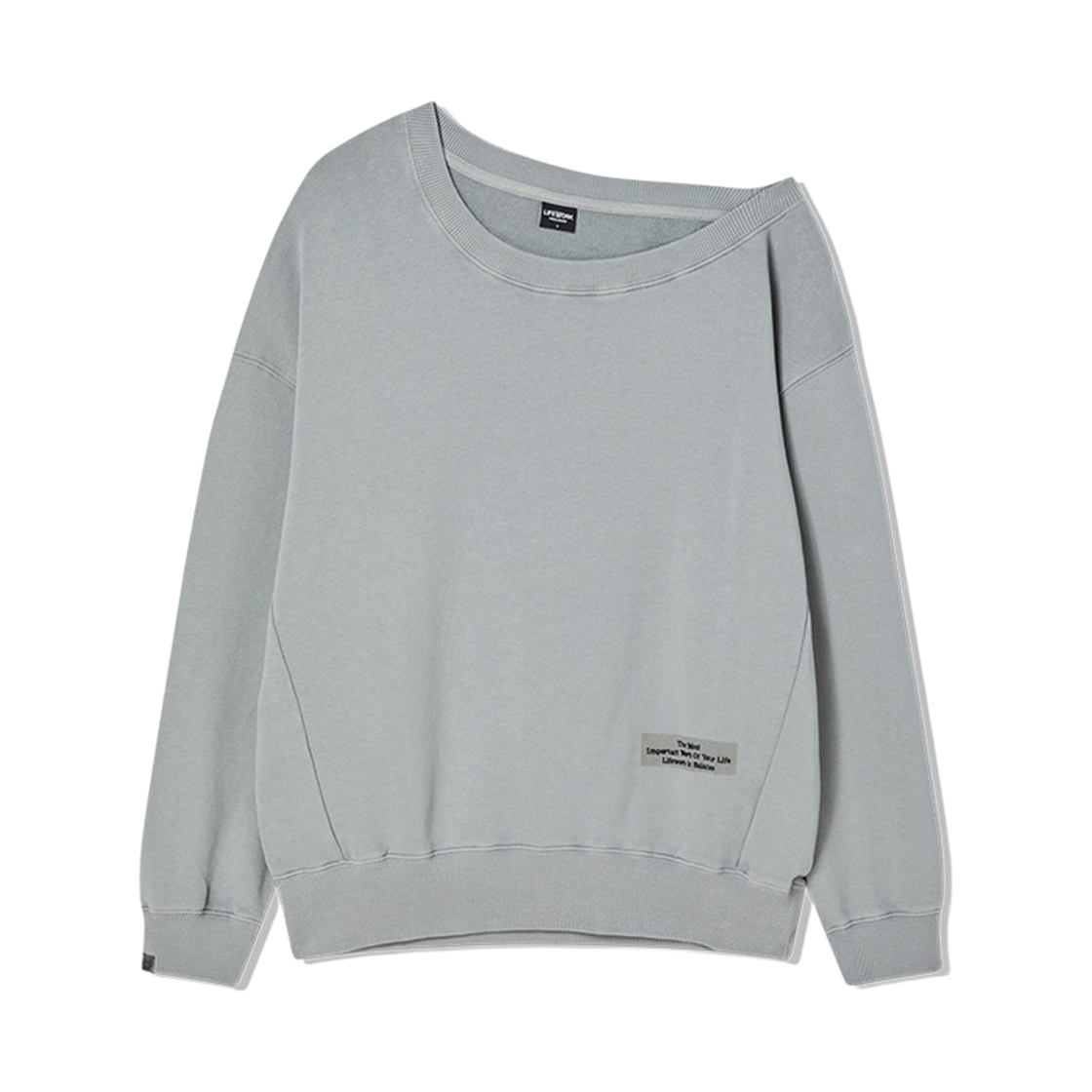 LW263MT709 Lifework Vintage Pigment Off-Shoulder Sweatshirt_LW263MT709