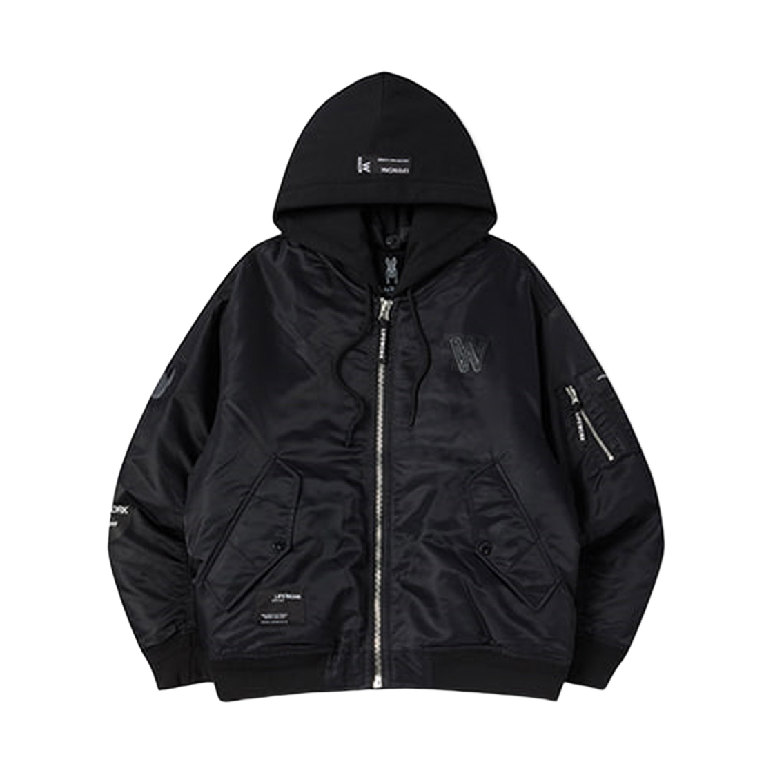 라이프워크 MA-1 W와펜 후드 항공점퍼_LW244JP110(Lifework MA-1 W-Wappen Hooded Flight Jumper_LW244JP110)