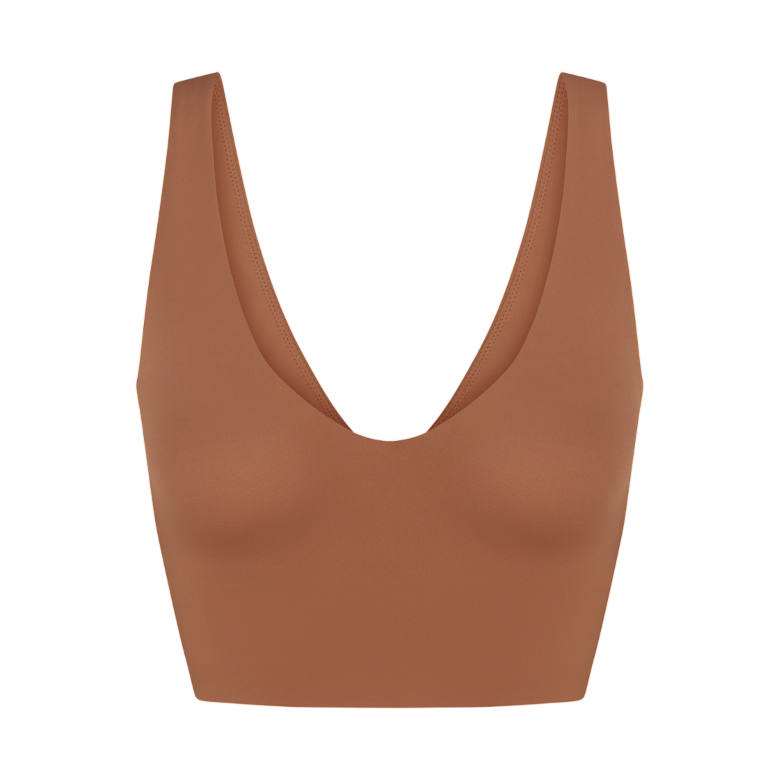 IR5041-263 (W) NikeSKIMS Matte V-Neck Bra Top Carob Brown