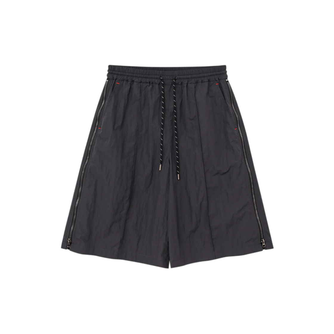 제뉴즈 지퍼 나일론 버뮤다 팬츠 - 차콜(Znuz Zipper Nylon Bermuda Pants - Charcoal)