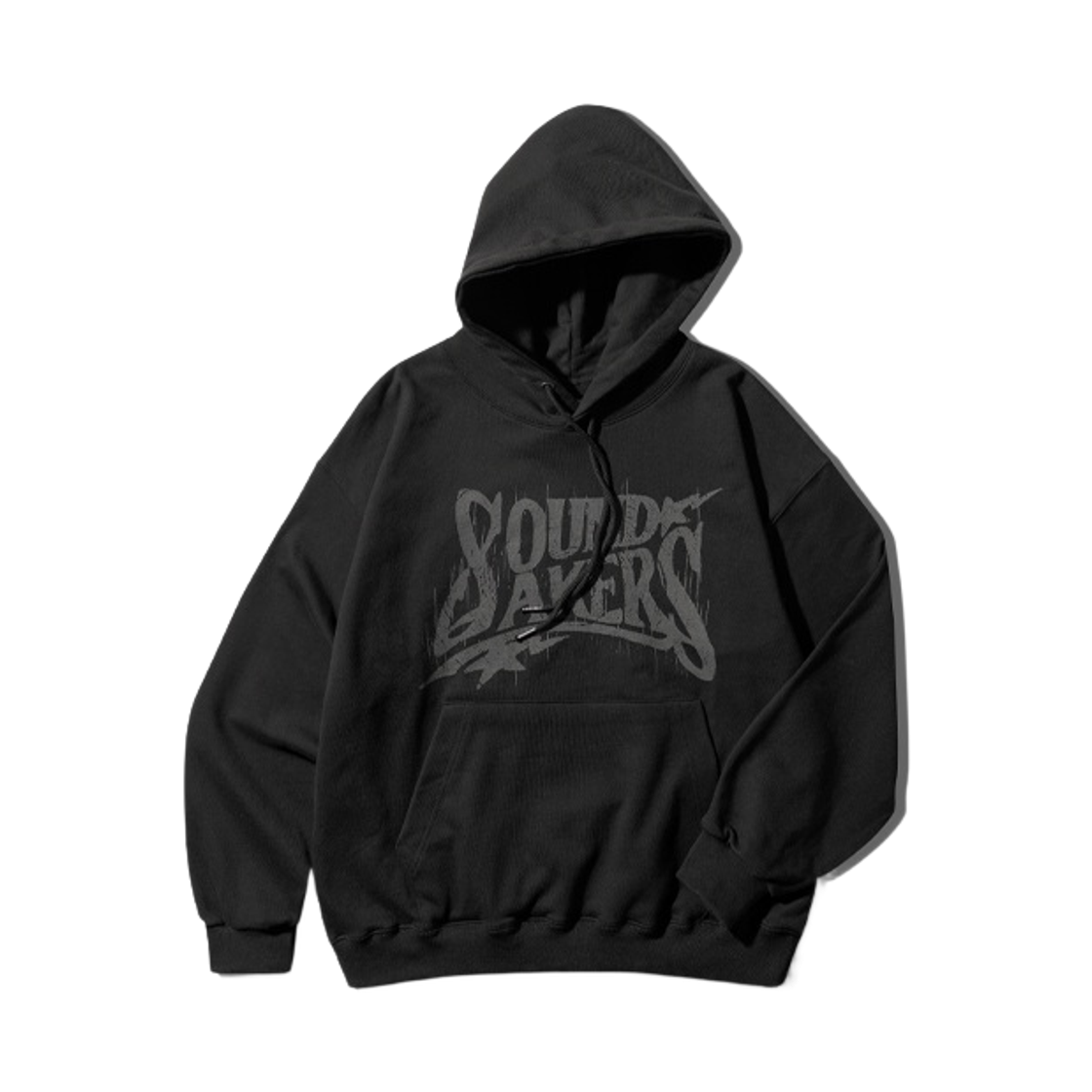 JIHD6892_black_29 EZKATON Sound Heavy Cotton Hoodie Black JIHD6892