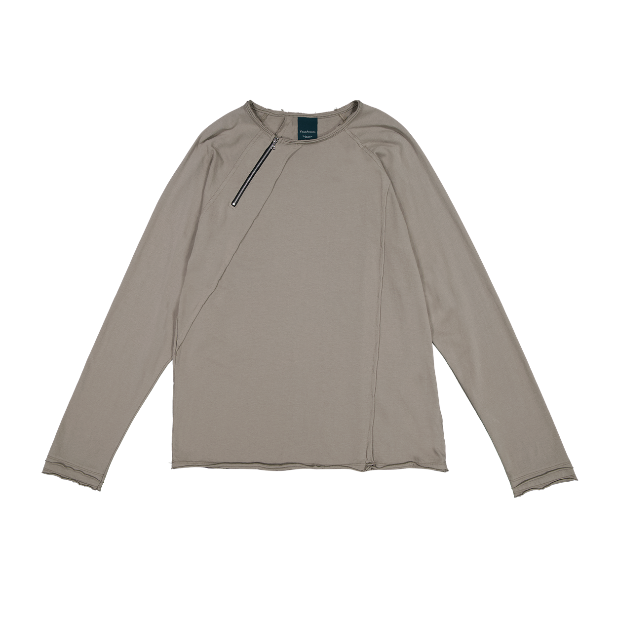 언더마이카 다이애거널 집 롱 슬리브 데저트 베이지(Undermycar Diagonal Zip Long Sleeve Desert Beige) - 1