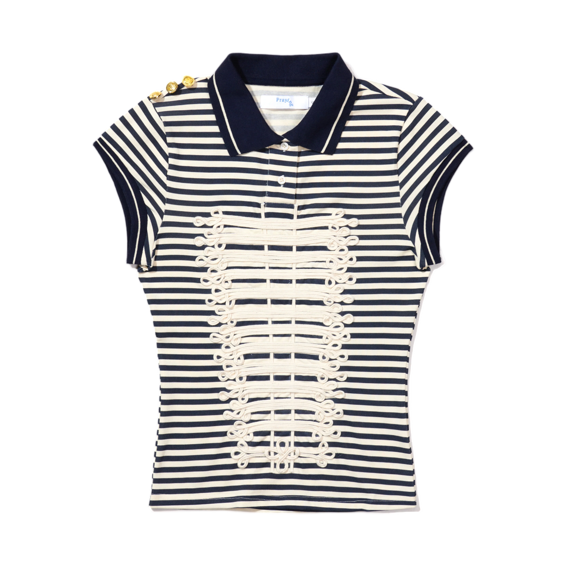 (W) 프레잉 스트라이프 마칭 밴드 폴로 스트라이프((W) Praying Striped Marching Band Polo Stripe)