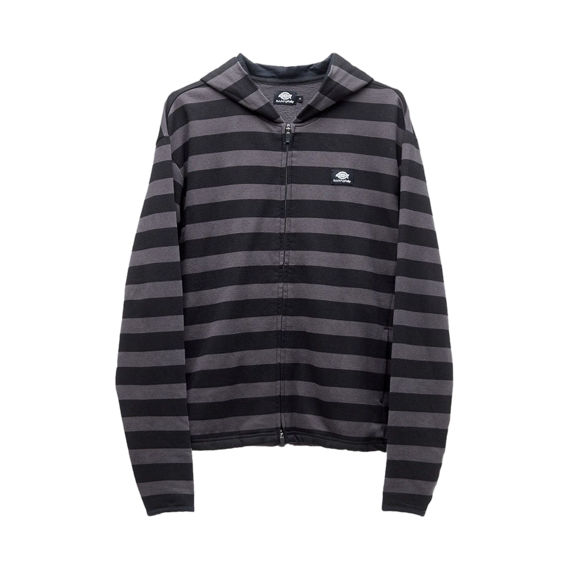 해칭룸 x 디키즈 집 후드 스트라이프 퍼플 차콜 블랙(Hatchingroom x Dickies Zip Hoodie Stripe Purple Charcoal Black)