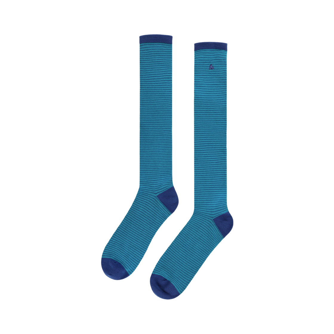 HISSCK001NVY Heisan Symbol Stripe Socks - Navy