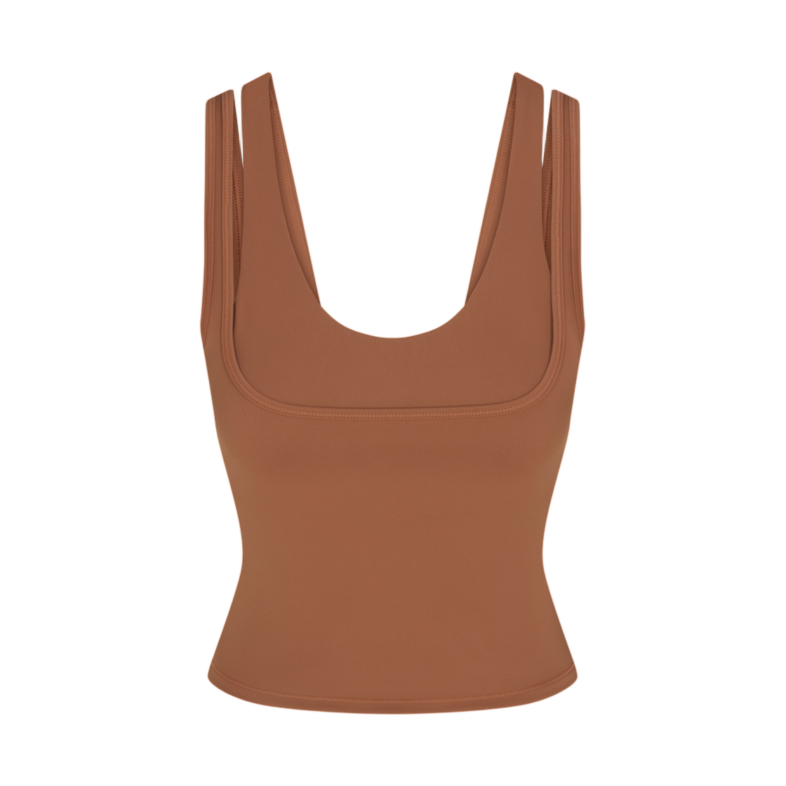 IR5027-263 (W) NikeSKIMS Matte Double Strap Scoop Tank Carob Brown