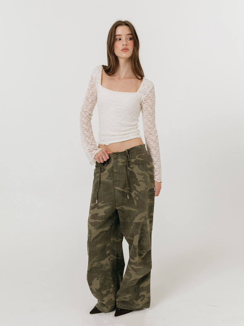 모이페어 빈티지 와이드 팬츠 레오파드 카모(MOIFAIRE Vintage Wide Pants Leopard Camo) - 5