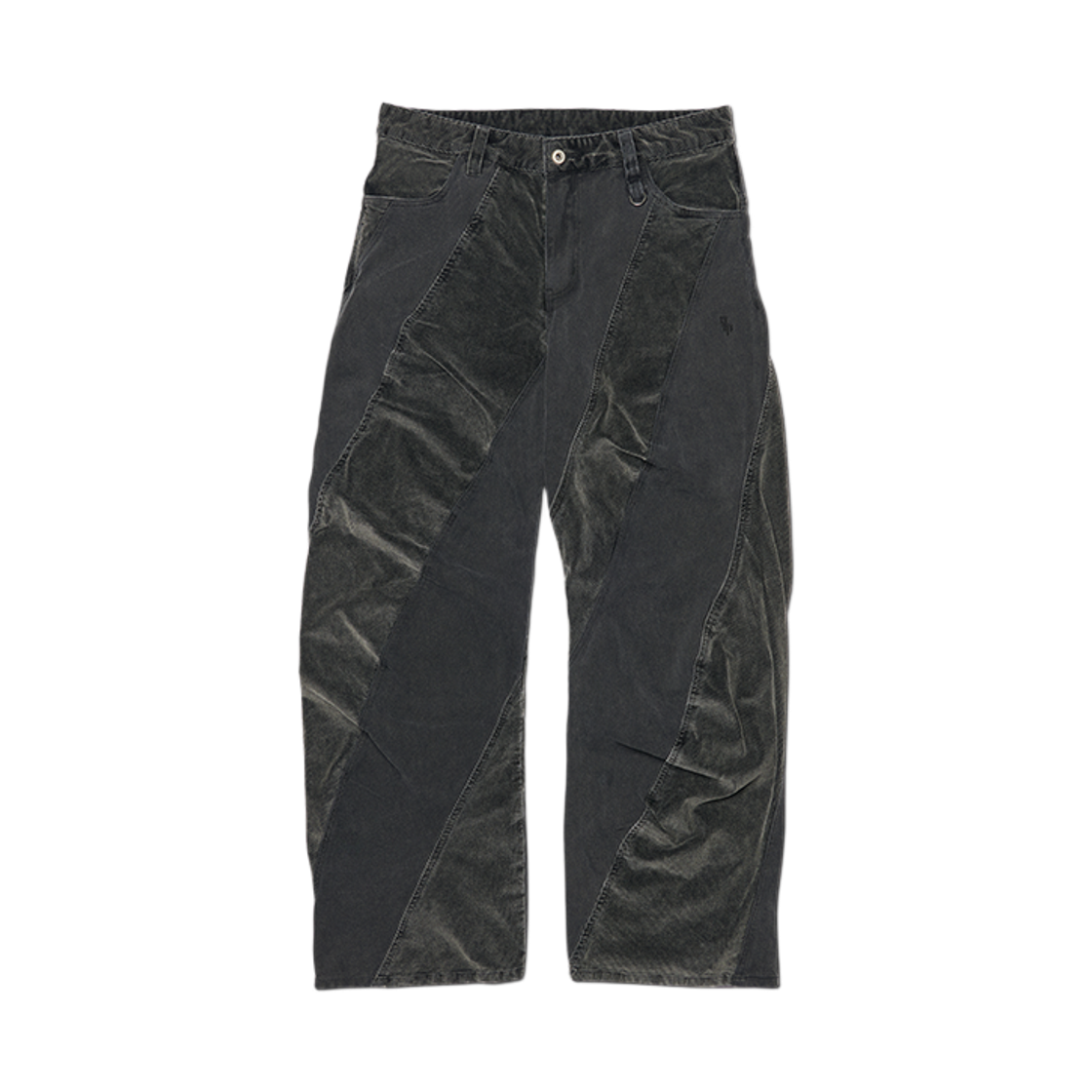 NMWF62PT01BLK NOMANUAL Dual Texture Twisted Pants Black