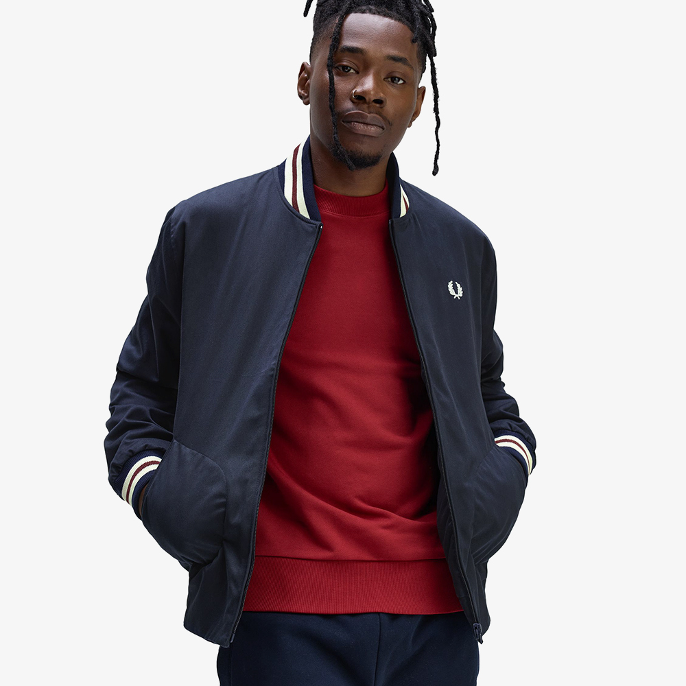 프레드페리 메이드 인 잉글랜드 트윌 테니스 봄버 재킷 네이비(Fred Perry M.I.E Twill Tennis Bomber Jacket Navy) - 3