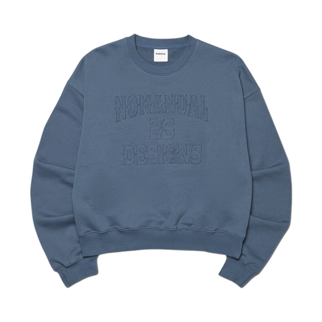 노매뉴얼 N.D.A 크롭 스웨트셔츠 네이비(NOMANUAL N.D.A Crop Sweatshirt Navy) - 1