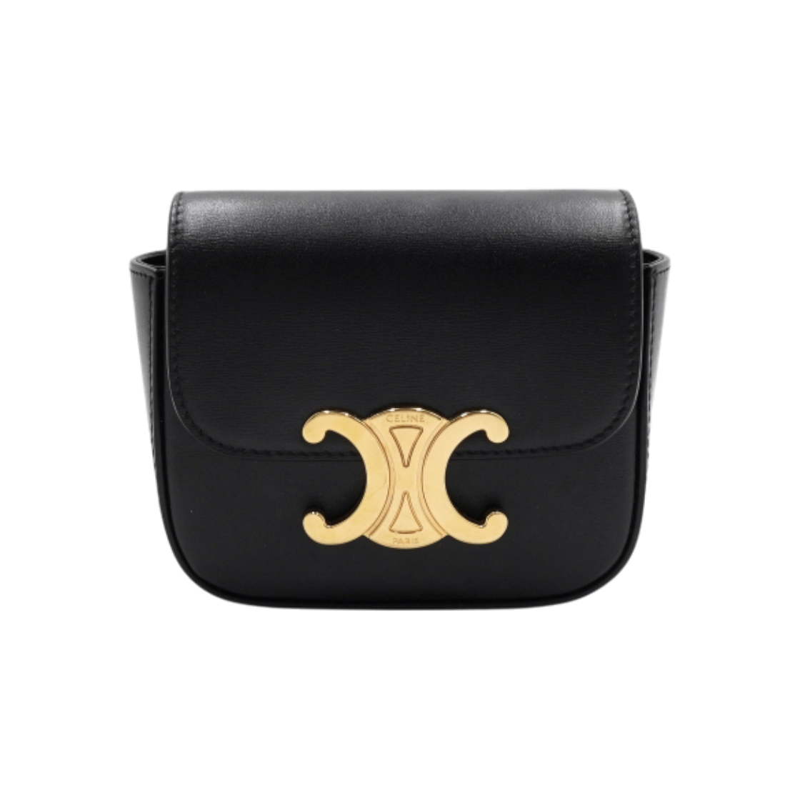 ITNE8KJI4GLS Celine Black Calfskin Mini Clutch Shoulder Bag