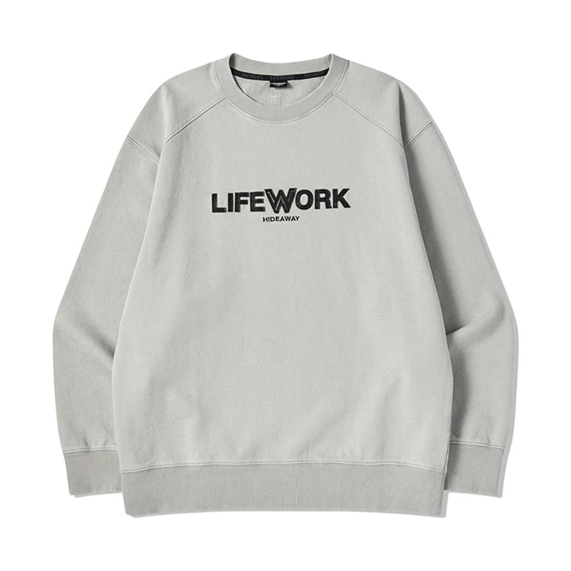 LW263MT307 Lifework Vintage Lettering Applique Sweatshirt_LW263MT307